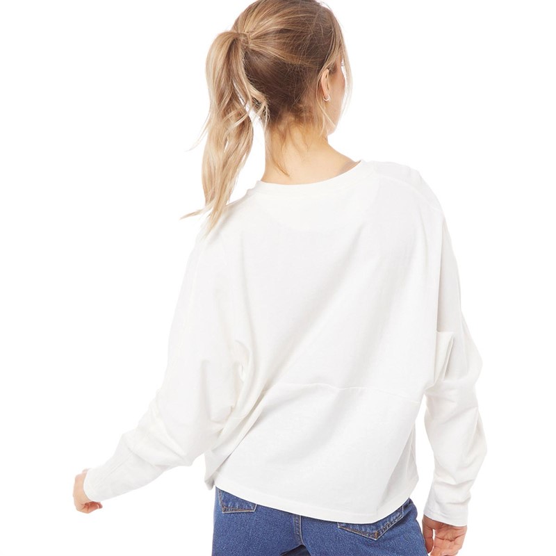 Penfield Womens Hudson Script Long Sleeve T-Shirt Marshmallow