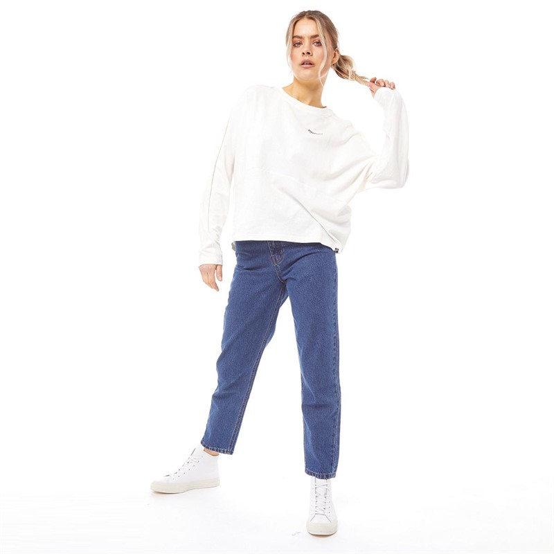 Penfield Womens Hudson Script Long Sleeve T-Shirt Marshmallow