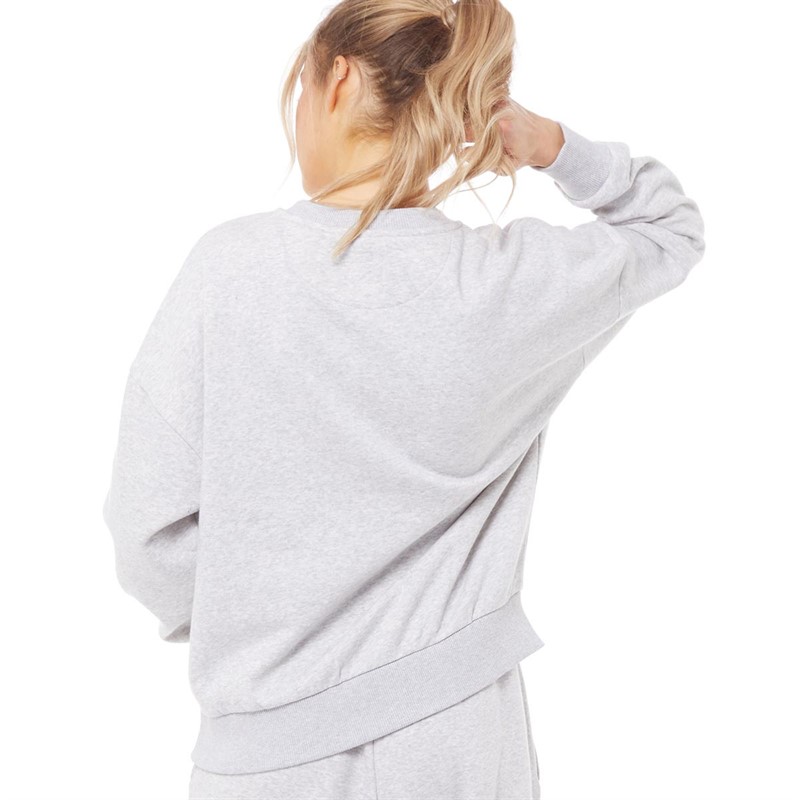 Penfield Womens Embroidered Crew BB Sweatshirt Pearl Grey Marl