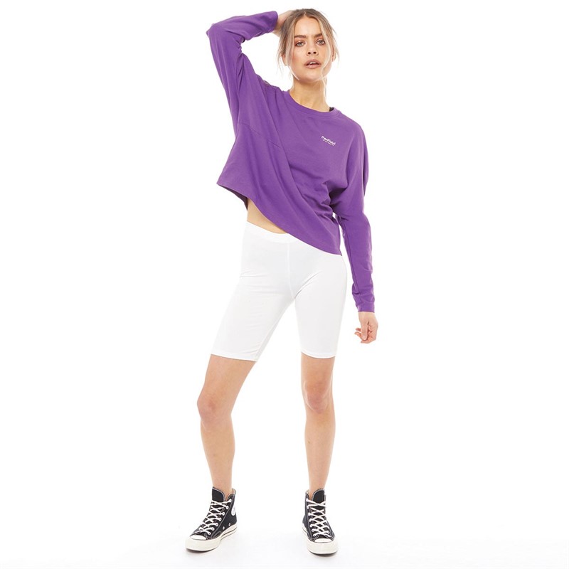 Penfield Womens Hudson Script Long Sleeve T-Shirt Pansy