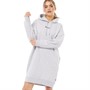 Penfield Womens Hooded Sweat BB Dress Pearl Grey Marl