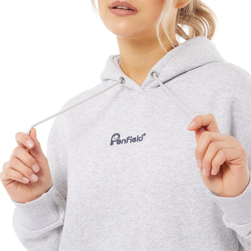 Penfield Womens Hooded Sweat BB Dress Pearl Grey Marl
