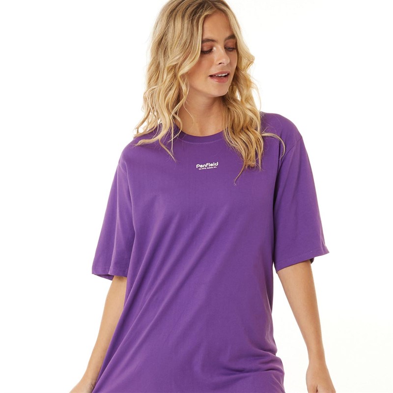 Penfield Womens Mountain Oversized T-Shirt Pansy
