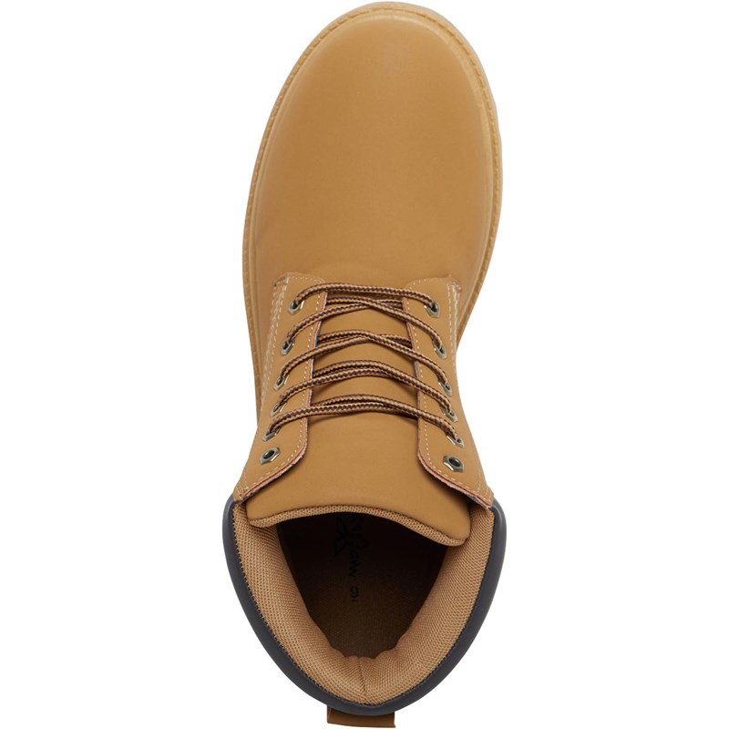 Mad wax mens fashion lace up boots tan