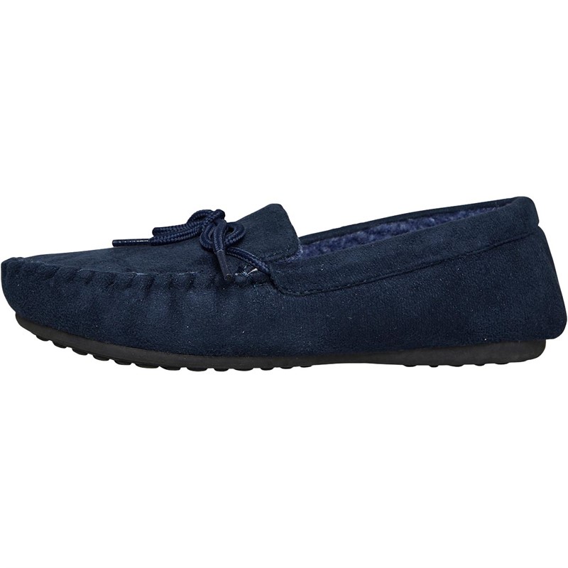 Mad Wax Boys Moccassin Slippers Navy