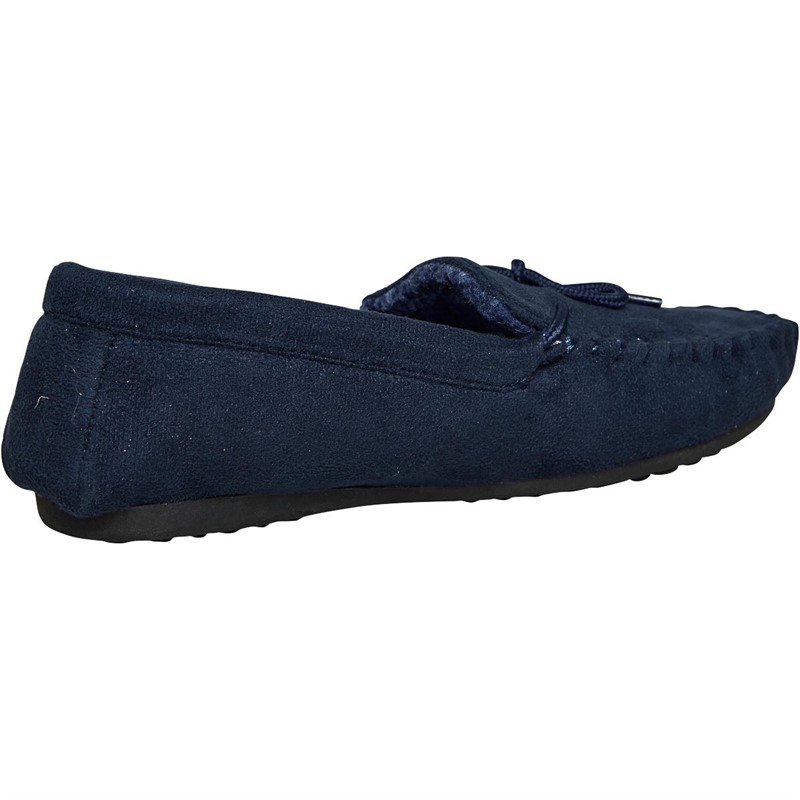 Mad Wax Boys Moccassin Slippers Navy