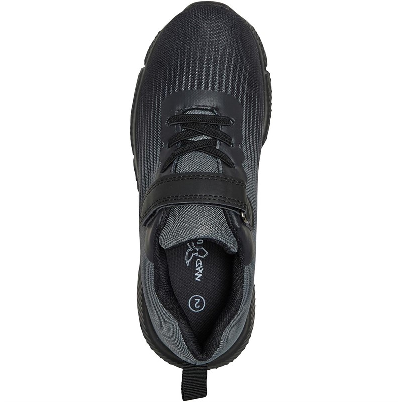Mad Wax Boys Velcro Trainers Grey/Black