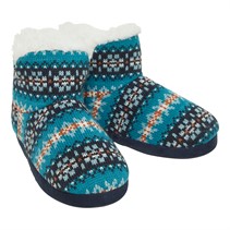 Mad Wax Boys Fairisle Bootee Slippers Blue/Multi