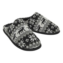 Mad Wax Mens Christmas Fairisle Mules Multi