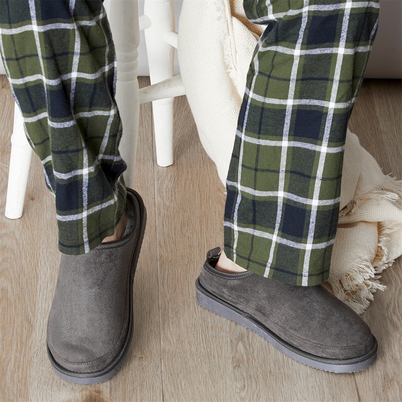 Mad Wax Mens Kinross Mule Slippers Grey