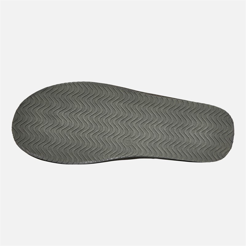 Mad Wax Mens Kinross Mule Slippers Grey