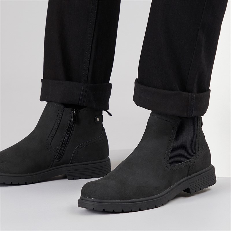 Mad Wax Mens Tenyson Chelsea Boots Black