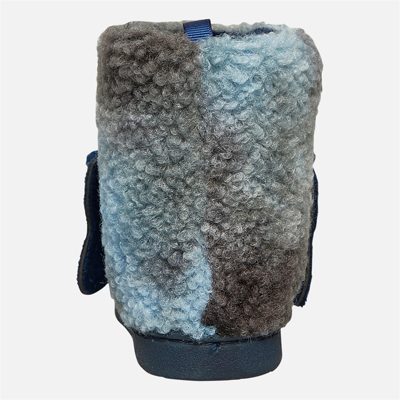 Mad Wax Boys Dinosaur Bootie Slippers Grey/Blue