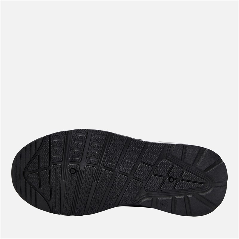 Mad Wax Junior Boys Strap Trainers Black Pu