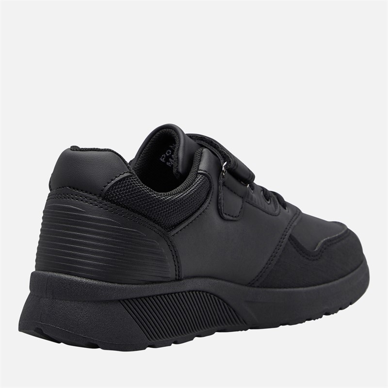 Mad Wax Junior Boys Strap Trainers Black Pu