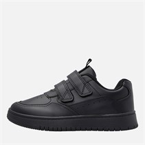 Mad Wax Junior Boys Dual Strap Trainers Black Pu