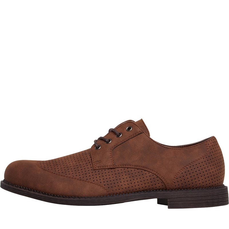Buy Mad Wax Mens Hole Punch Lace Up Shoes Brown