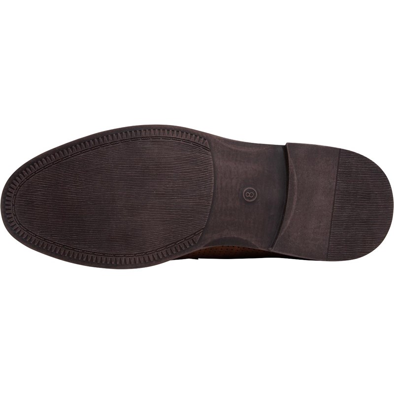 Buy Mad Wax Mens Hole Punch Lace Up Shoes Brown