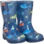 Mad Wax Infant AOP Welly Boots Navy