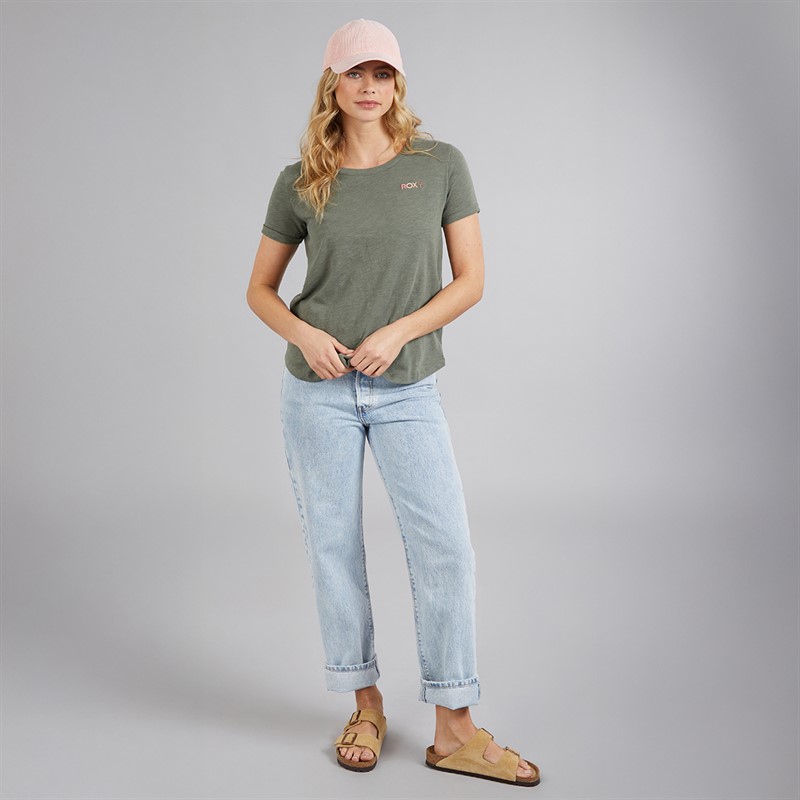 Roxy Womens Saturdaze Short Sleeve T-Shirt Agave Green