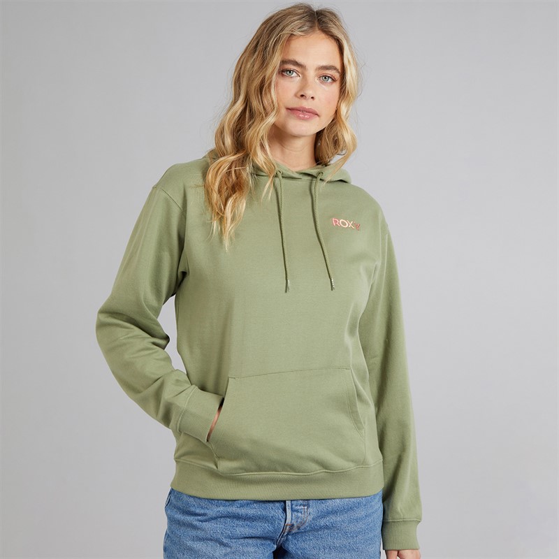 Roxy Womens Saturdaze Hoodie Oil Green