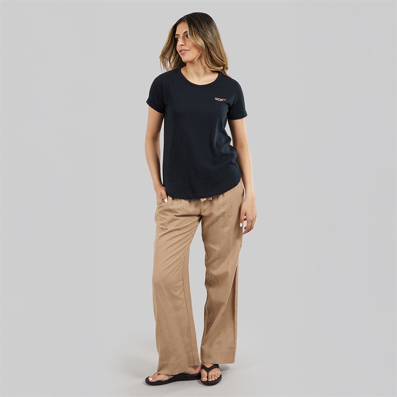 Roxy Womens Saturdaze Short Sleeve T-Shirt Anthracite