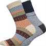 Kiku Womens Two Pack Fairisle Socks Cream/Blue