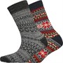 Kiku Womens Two Pack Wintery Fairisle Socks Red/Navy