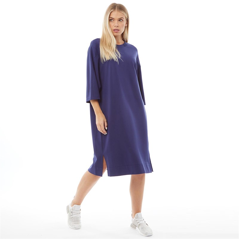 Y 3 Dames Elegant Track Jurk Donkerblauw