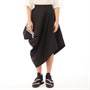 Y-3 Womens Asymmetric Draped Skirt Black