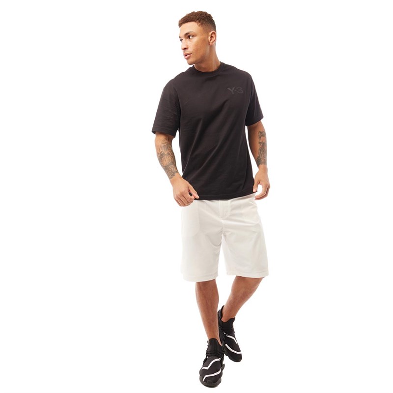 Y-3 Mens Mesh Shorts White
