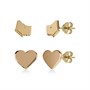RADLEY Womens Dog Head And Heart Stud Earrings Gold