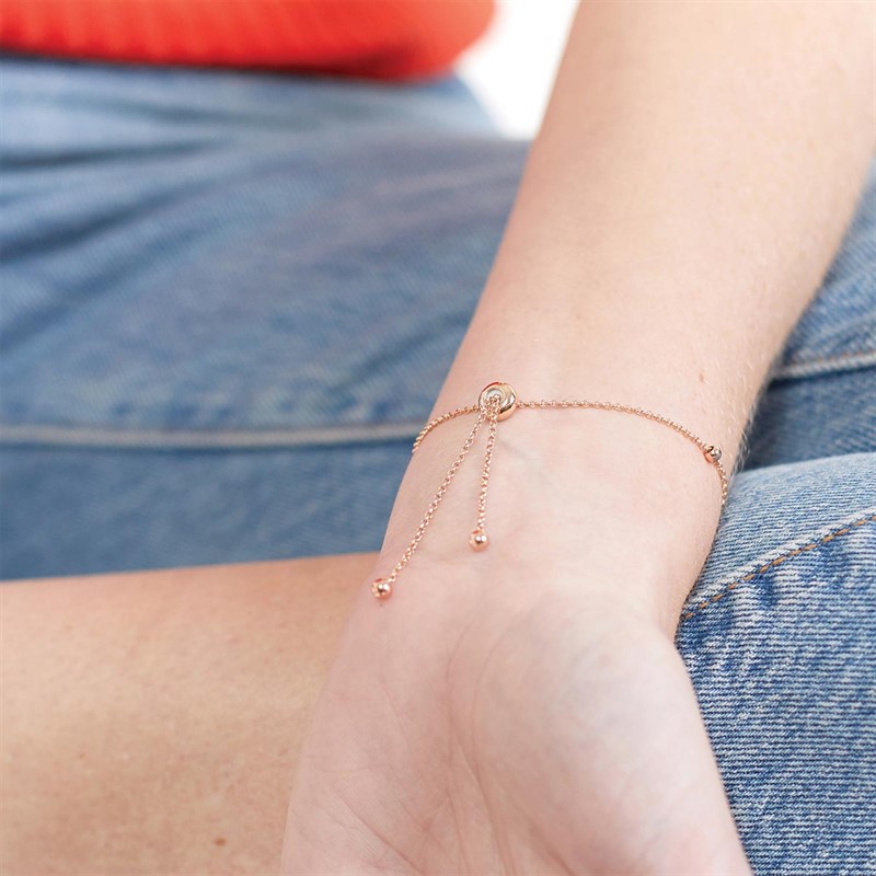 RADLEY Womens Hello Love Adjustable Bracelet 18Ct Rose Gold Plated