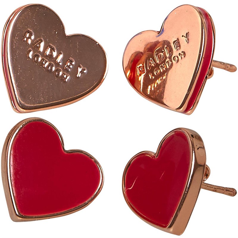 RADLEY Womens Two Pack Stud Earrings Rose Gold