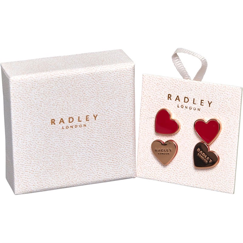RADLEY Womens Two Pack Stud Earrings Rose Gold