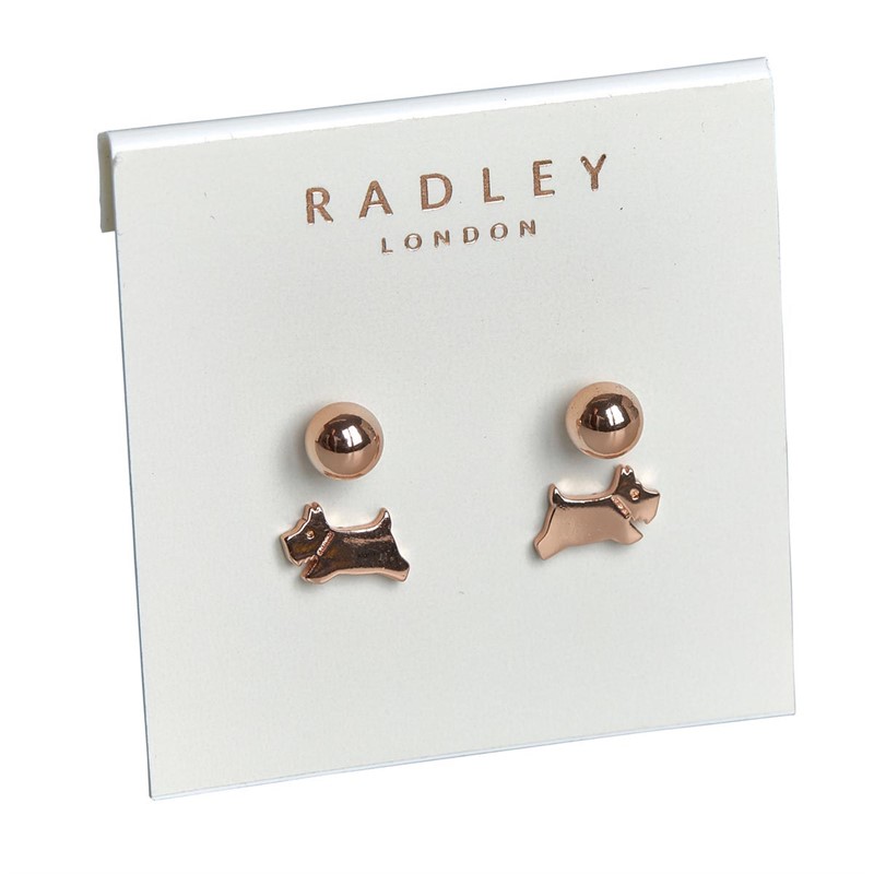 RADLEY Womens Stud Earrings Rose Gold