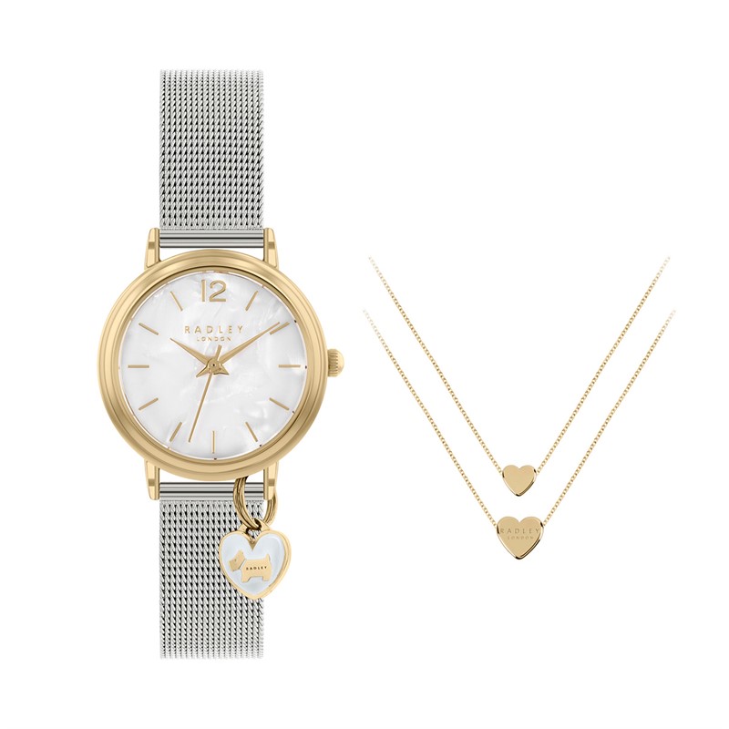 RADLEY Womens Watch And Necklace Set Silver