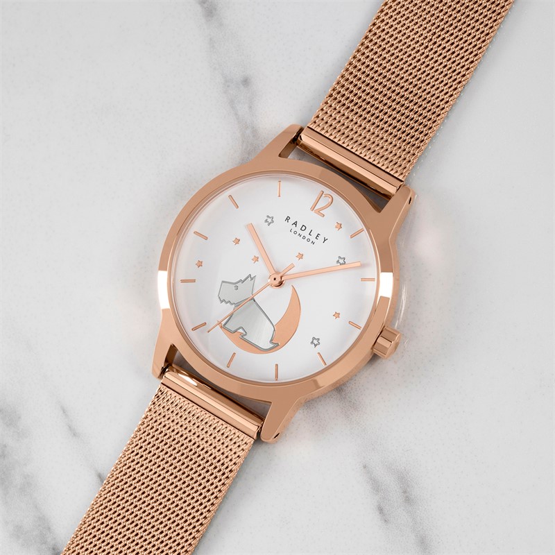 RADLEY Womens Watch Rose And Bracelet Set Gold