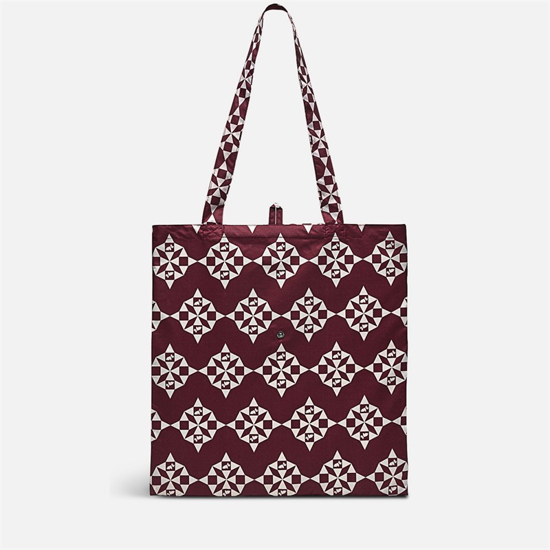 RADLEY Womens Wallpaper Responsible Foldaway Tote Bag Dark Cherry