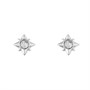 all we are Womens Stellar Crystal Stud Earrings Imitation Rhodium