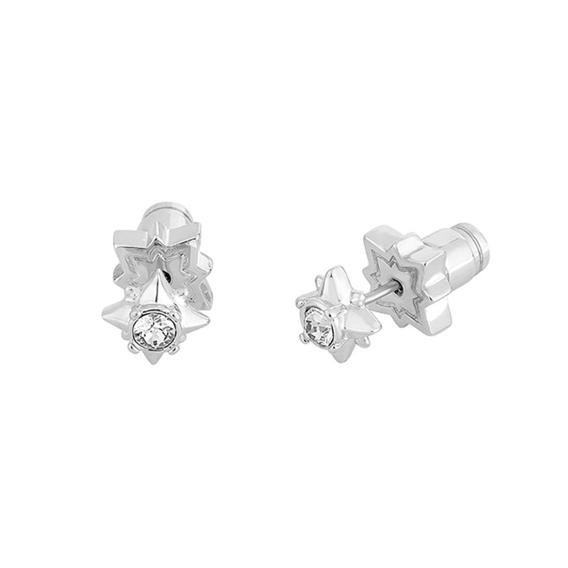 all we are Womens Stellar Crystal Stud Earrings Imitation Rhodium