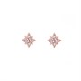 all we are Womens Stellar Pave Stud Earrings Rose Gold