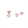 all we are Womens Stellar Pearl Stud Earrings Rose Gold