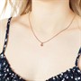 all we are Womens Amora Tiny Heart Pendant Rose Gold Tone
