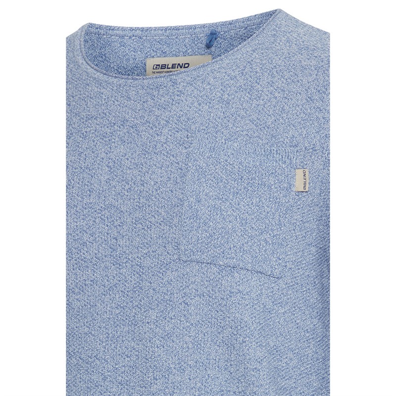 Blend Pulls Homme Bleu Clair Chiné