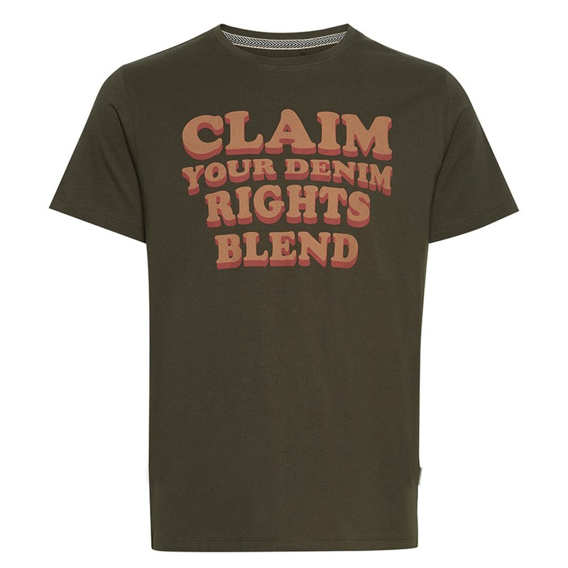 Blend Heren T-shirts Groen