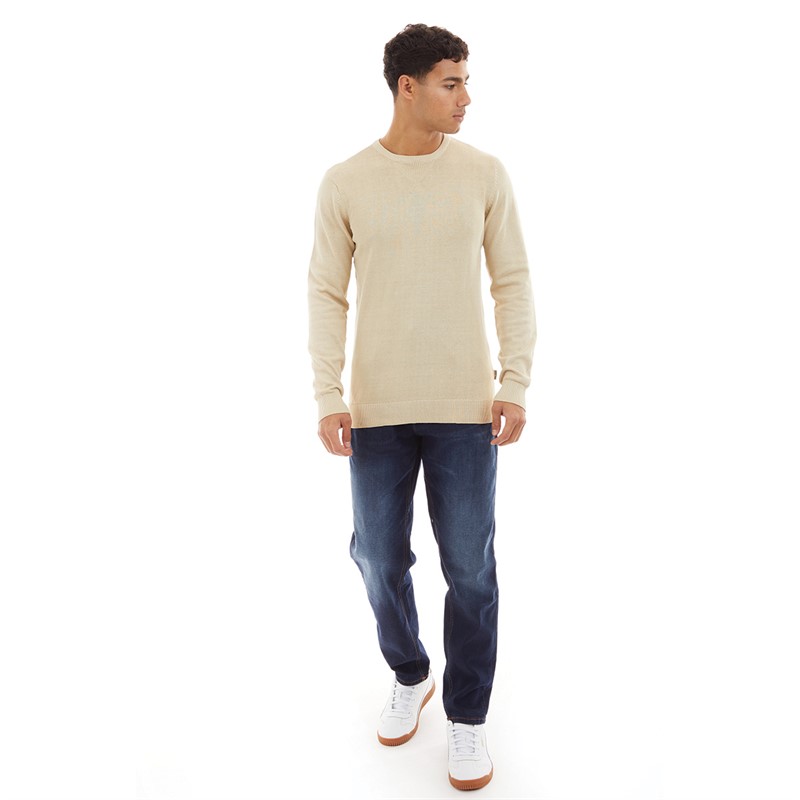 Blend Mens Pullover Sweater Oyster Gray