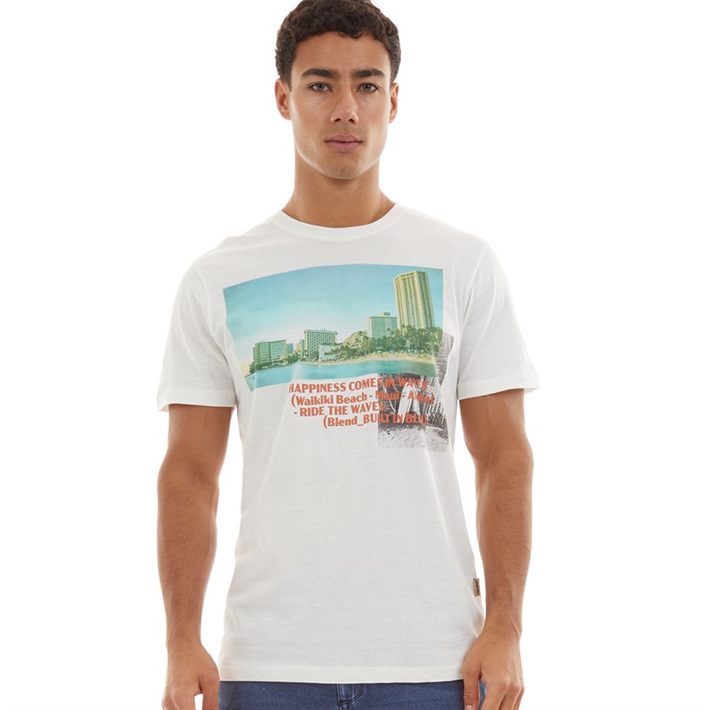 Blend Mens T-Shirt Snow White