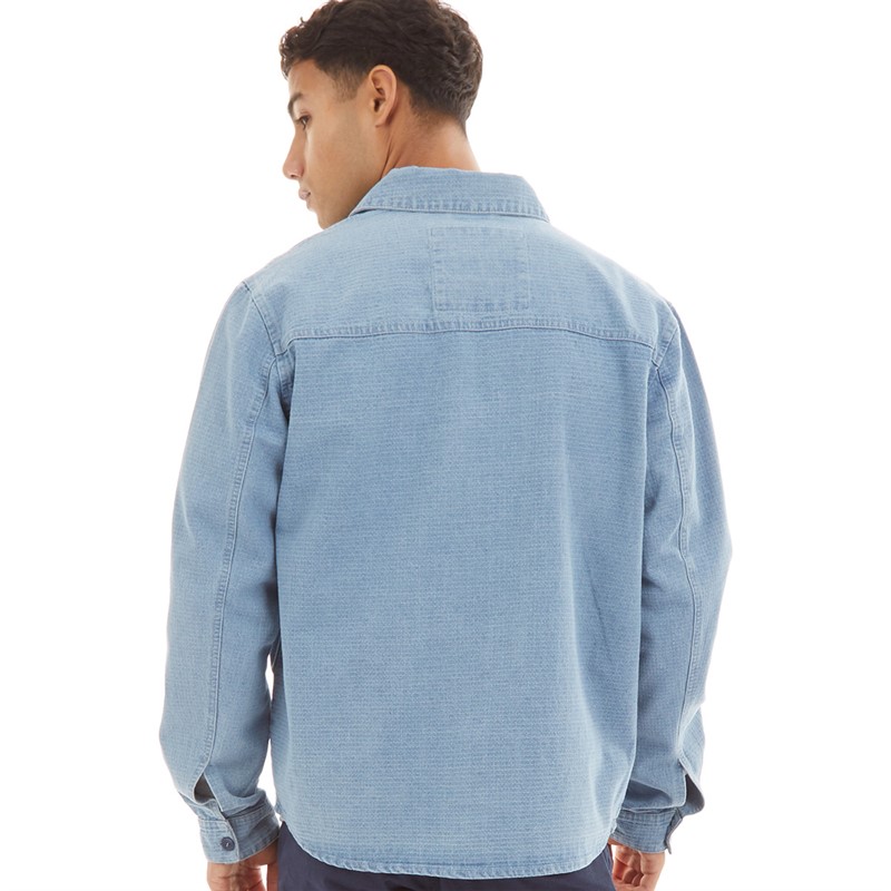 Blend Mens Denim Shirt Denim Light Blue