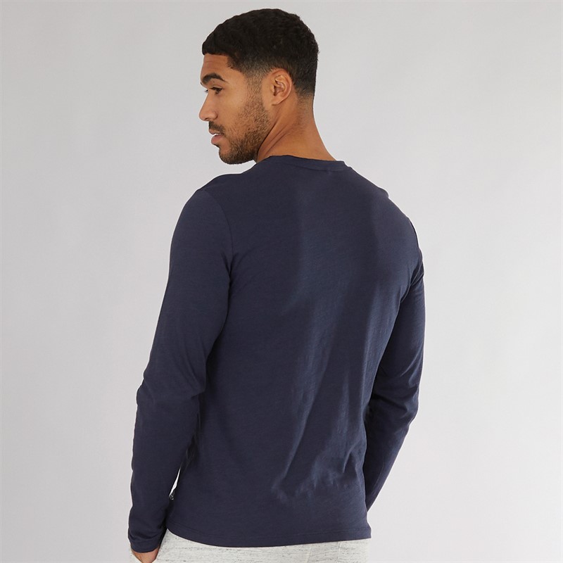 Blend Mens Nicolai Long Sleeve Top Navy